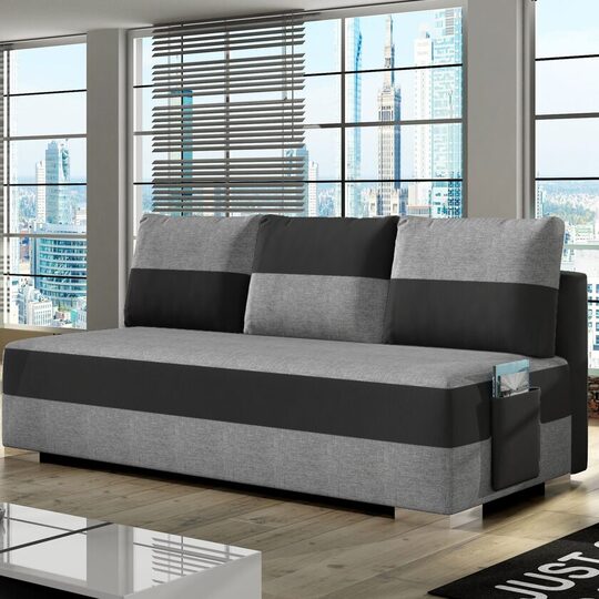 Sofa lova ATILA, pilka/juoda - Sofos-lovos