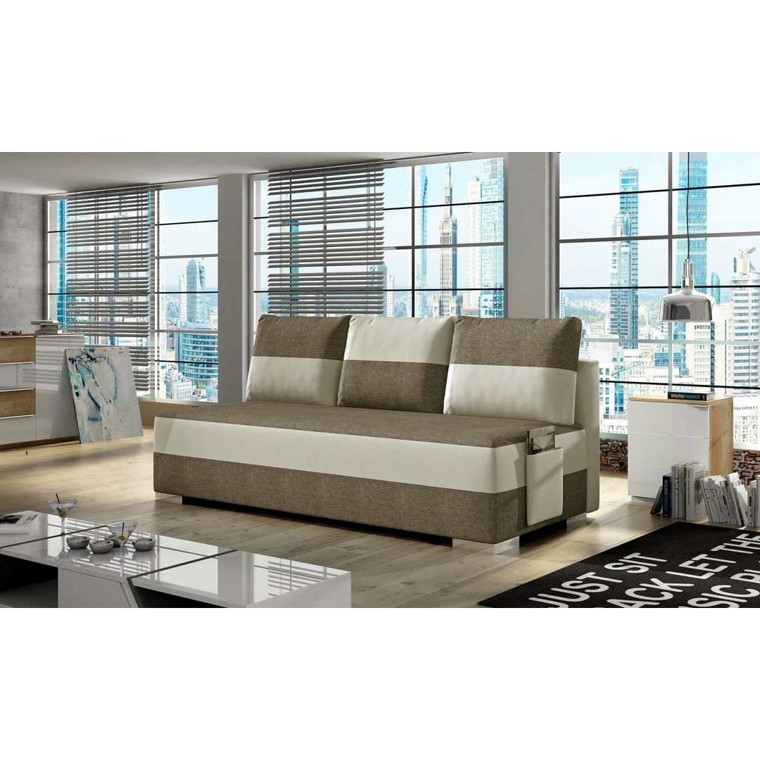 Įvairių spalvų sofos lovos su miegama funkcija