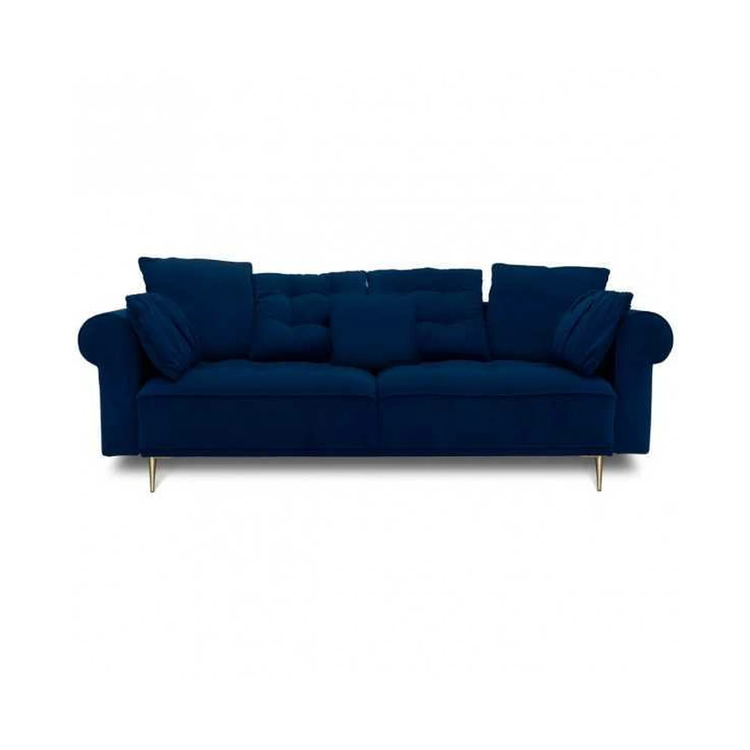 Ergonomiškas sofos lova su miego funkcija ir auksinėmis kojomis