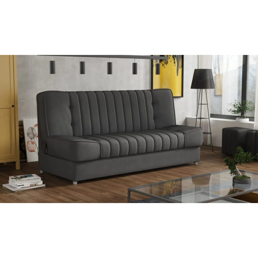 Įvairių spalvų sofos lovos su miegama funkcija