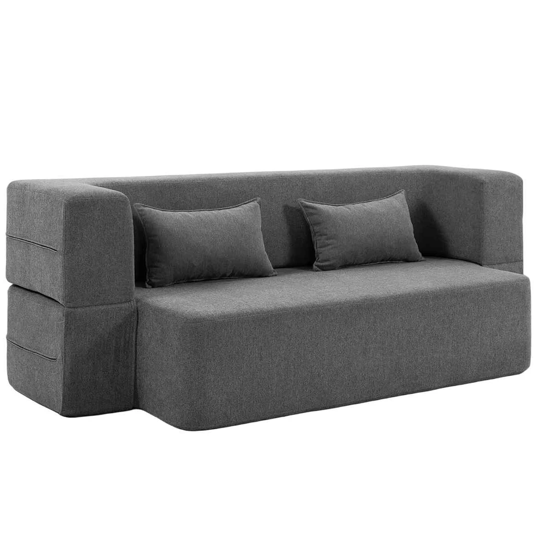 Sofa-lova, dvivietė, pilka, 203 × 75 × 95 cm - Sofos-lovos