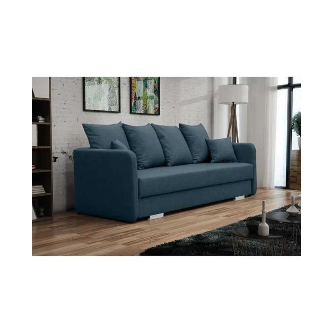 Ergonomiškas minkštas suolas su miego funkcija ir patalynės konteineriu