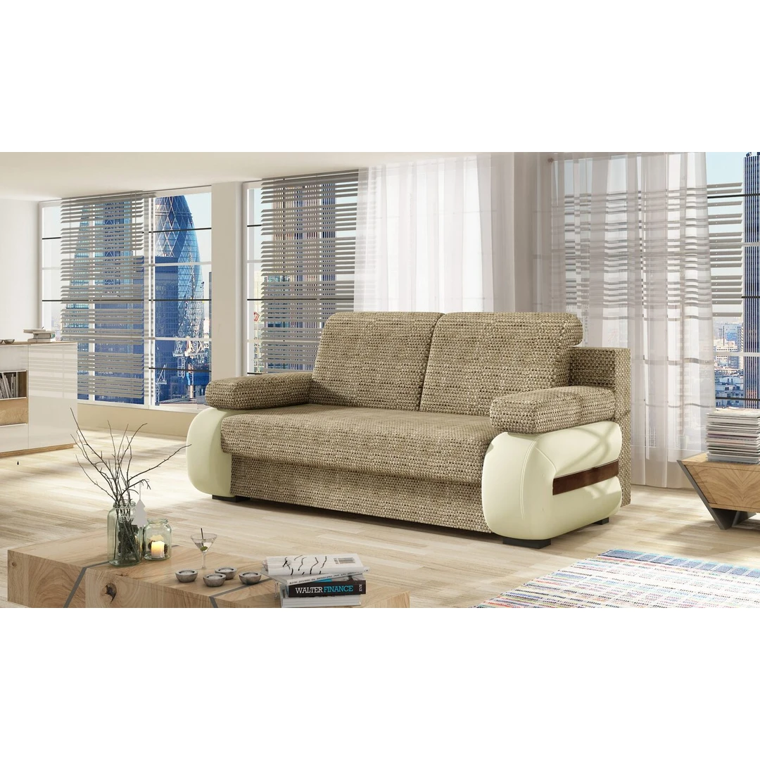 Įvairių spalvų sofos lovos su miegama funkcija