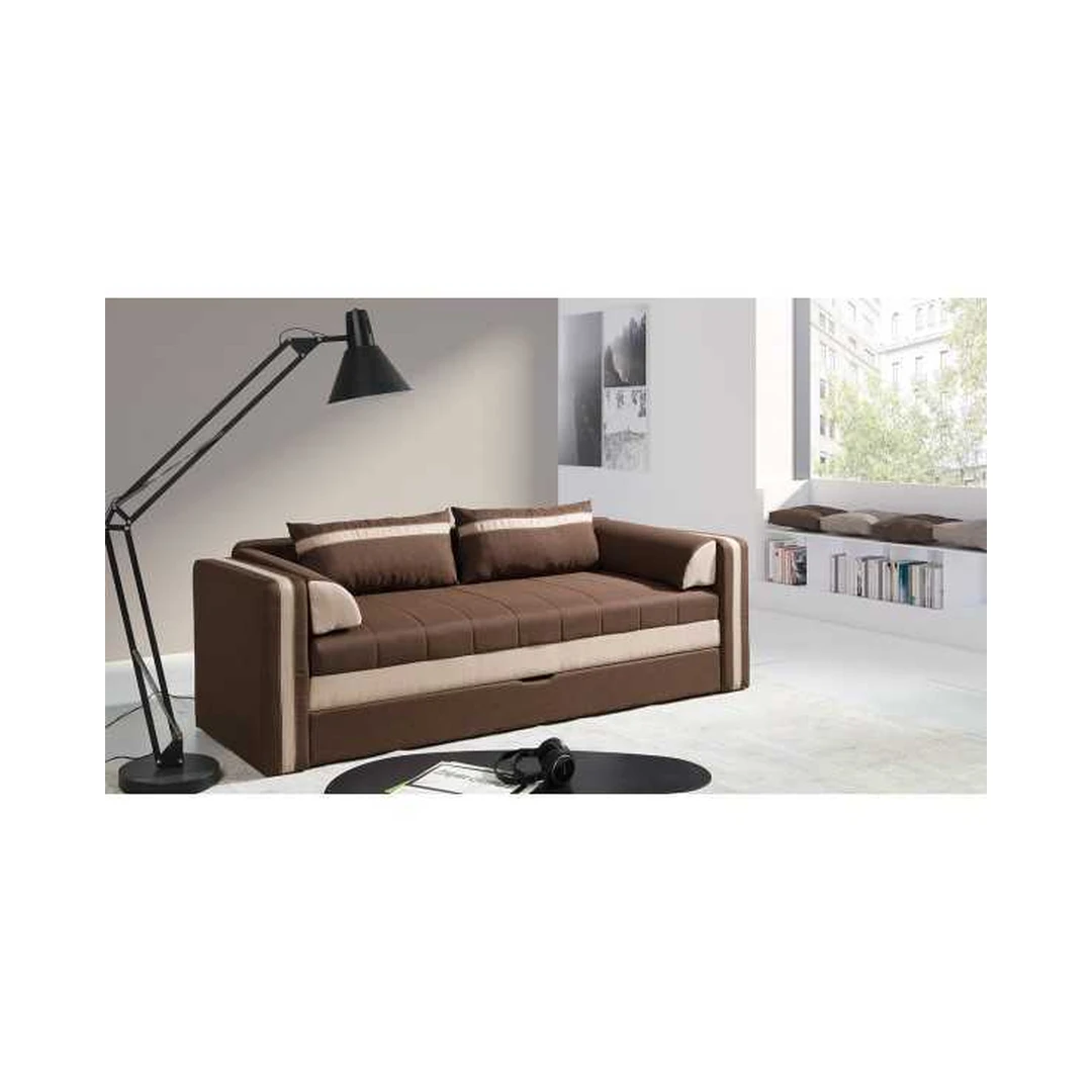 Ergonominė dviaukštė lova su miego funkcija ir patalynės konteineriu