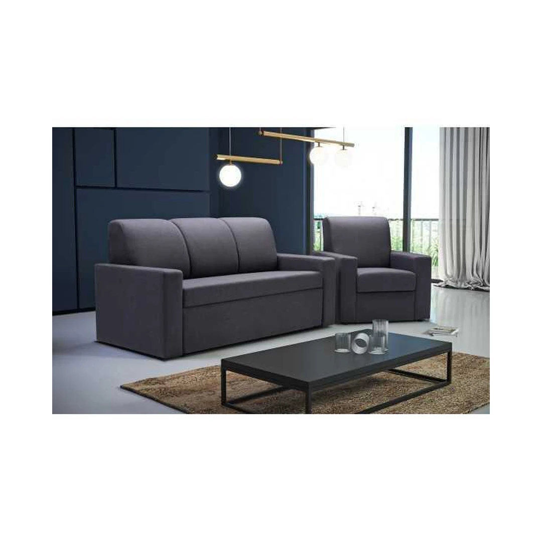 Ergonomiškas miegamasis su miego funkcija ir patalynės konteineriu