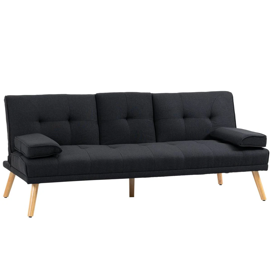 Pilka miegamoji sofa 3 funkcijoms