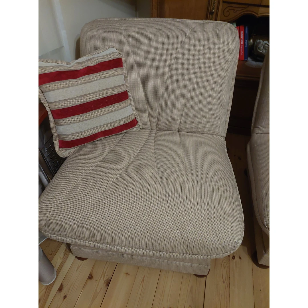 Ergonomiška sofa-lova su 2 foteliais ir dėžėmis patalynei