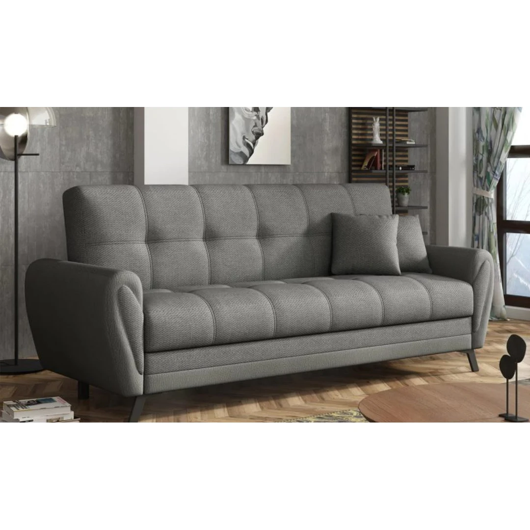 Įvairių spalvų sofos lovos su miegama funkcija