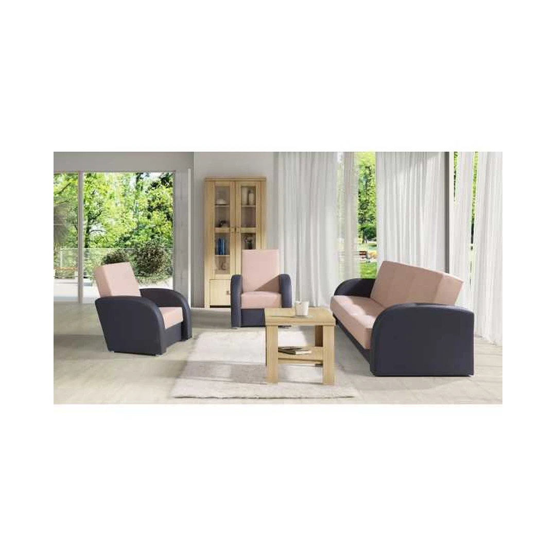 Ergonomiškas sofos lova su miego funkcija ir patalynės konteineriu