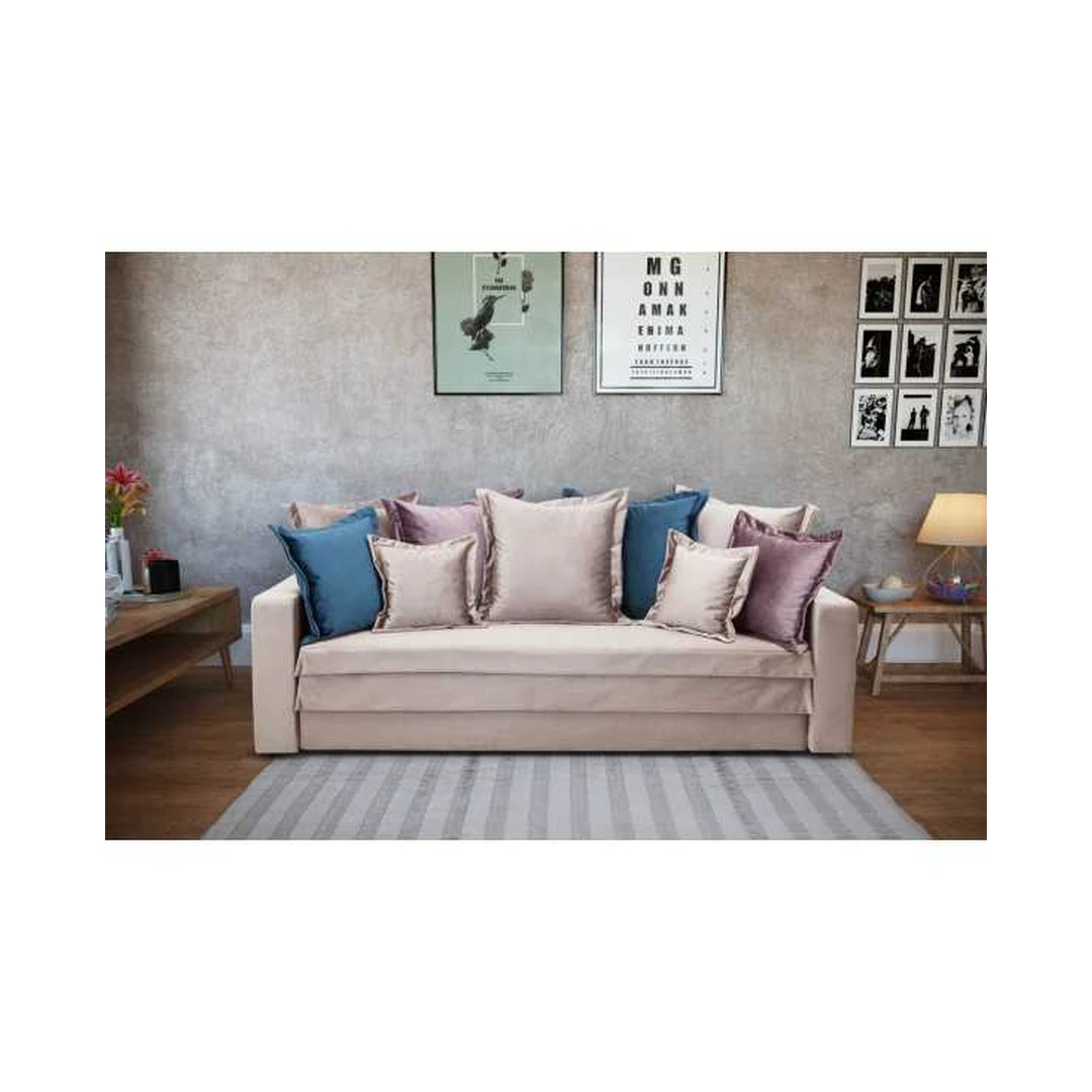 Ergonomiškas sofos lova su miego funkcija ir patalynės konteineriu