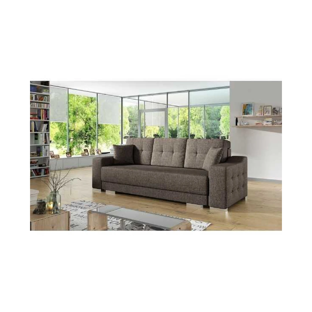 Ergonominė sofos lova su miego funkcija ir patalynės konteineriu