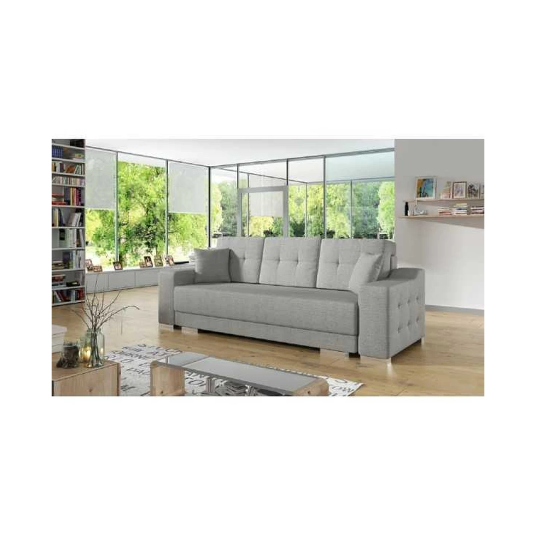 Ergonomiškas miegamasis su miego funkcija ir patalynės konteineriu