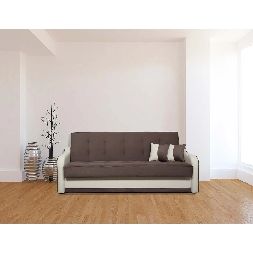 Lietuviška kokybiška sofa lova su dirbtine oda ir audiniu