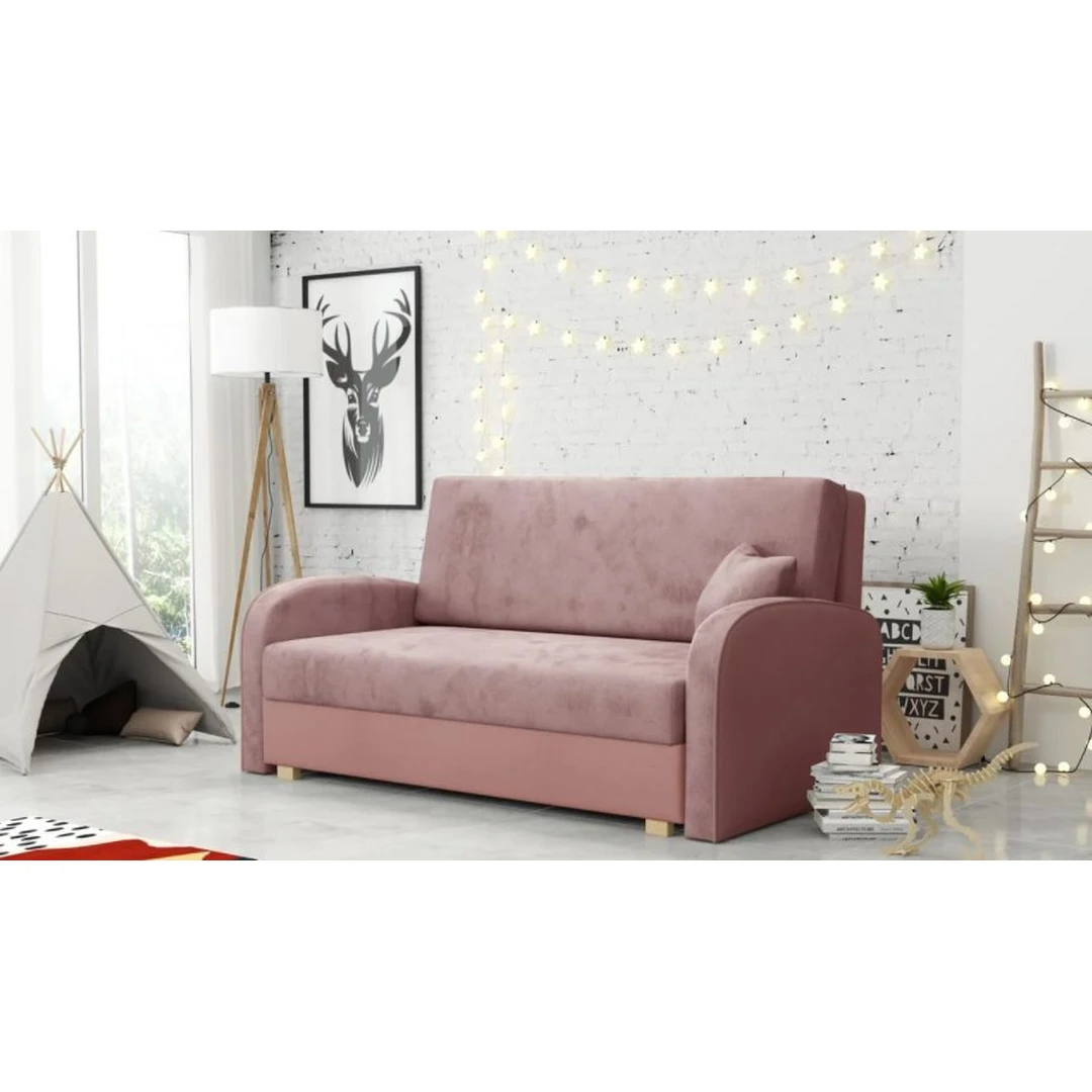 Įvairių spalvų sofos lovos su miegama funkcija