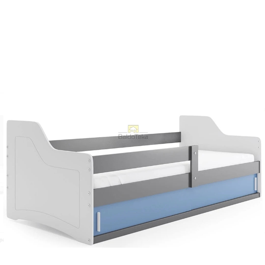 Ergonominis 160x80 cm vaikiškas lovos čiužinys su apsaugine tvorele