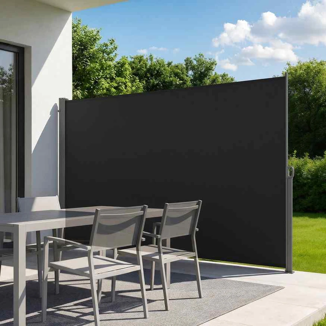 Šoninė markizė VEVOR H038-2, ištraukiama, Juoda, 180 × 300 cm - Lauko skėčiai
