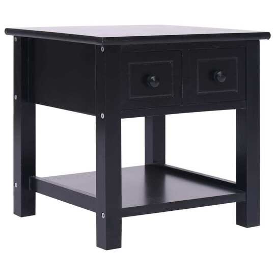Šoninis staliukas, juodas, 40x40x40cm, paulovnijos mediena - Šoniniai staliukai