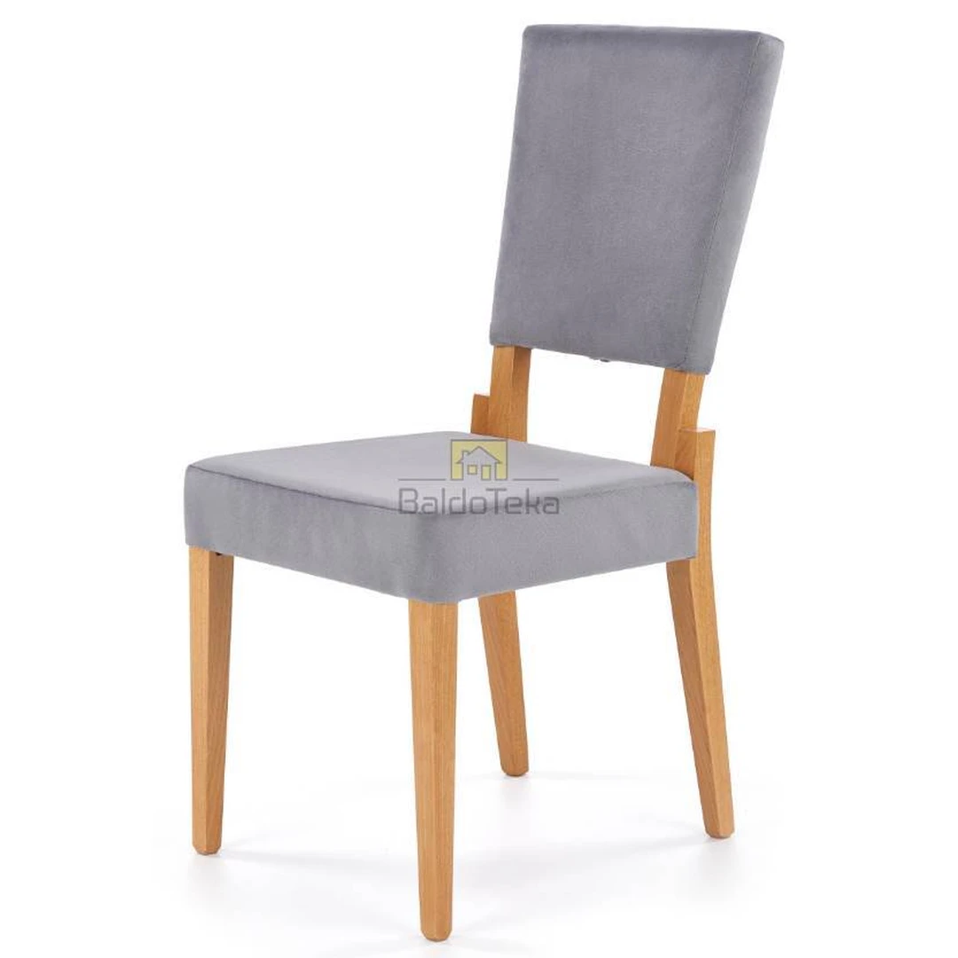 Elegantiški natūralaus buko kėdės su gobelenu