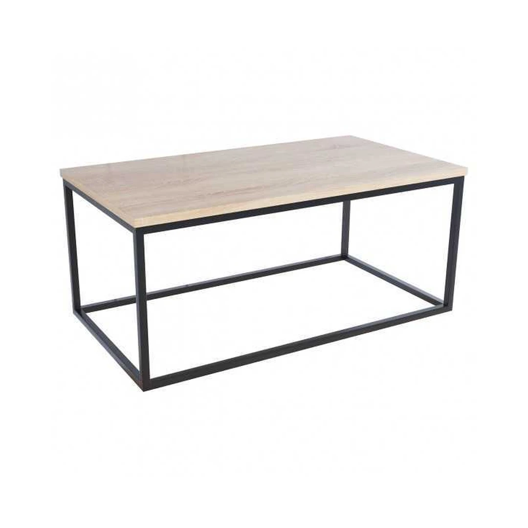 Stalas Sonoma ąžuolo spalvos su juodomis kojomis