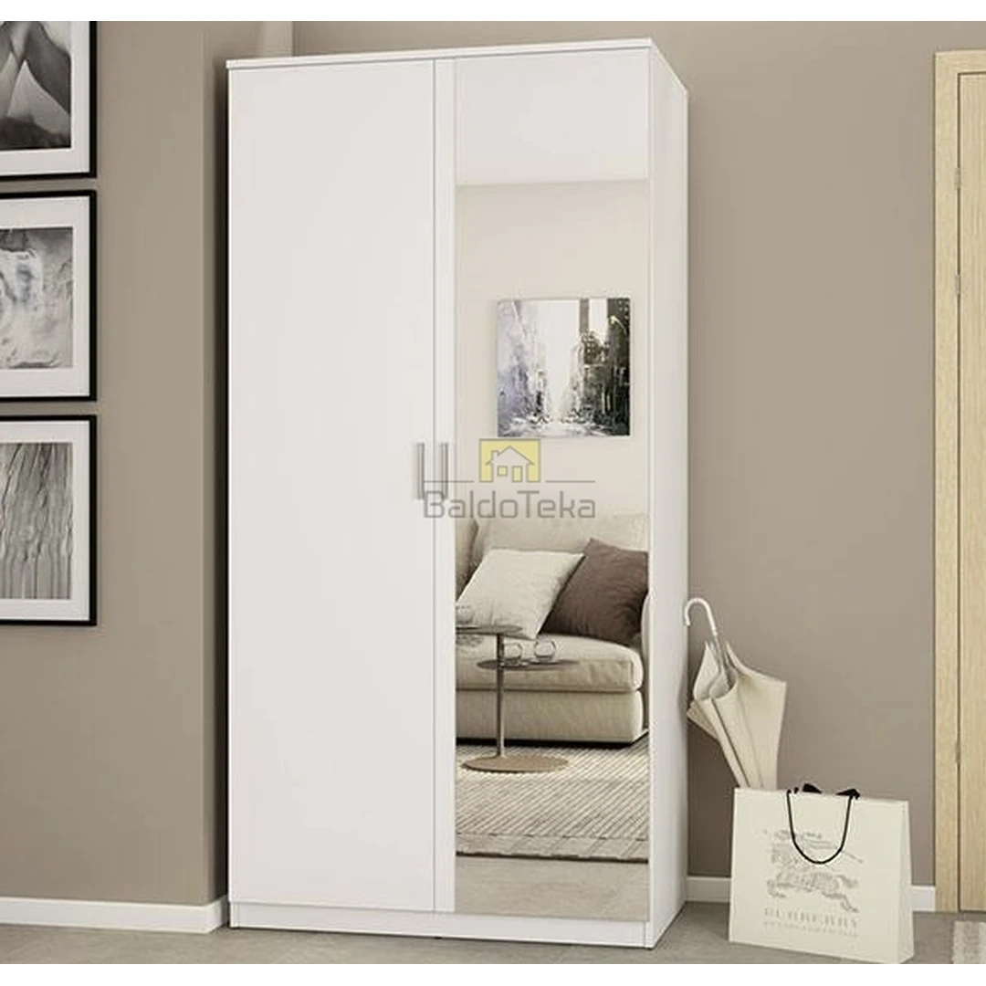 Stilinga balta matinė spinta – 100x200x53 cm, 18 mm LMDP