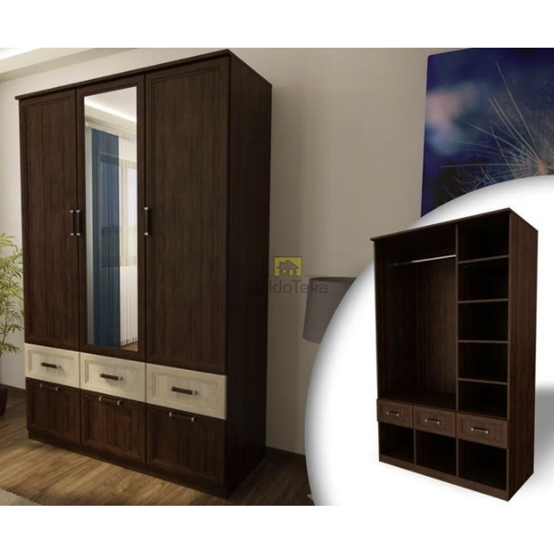 Ergonominė spintelė 140x216x60 cm, 18 mm LMDP, individuali spalva