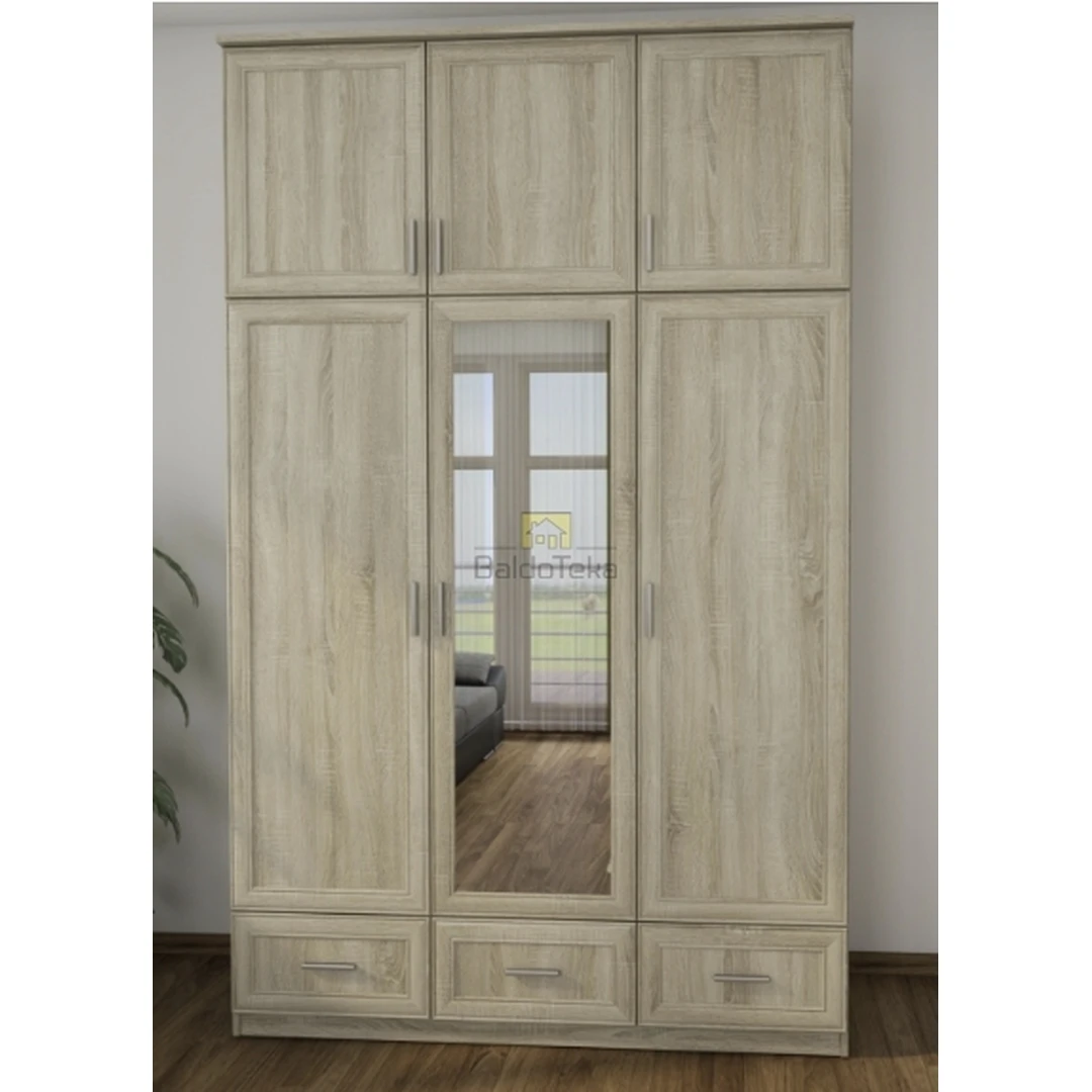 Šviesaus ąžuolo sonoma spalvos spinta 150x242x60 cm