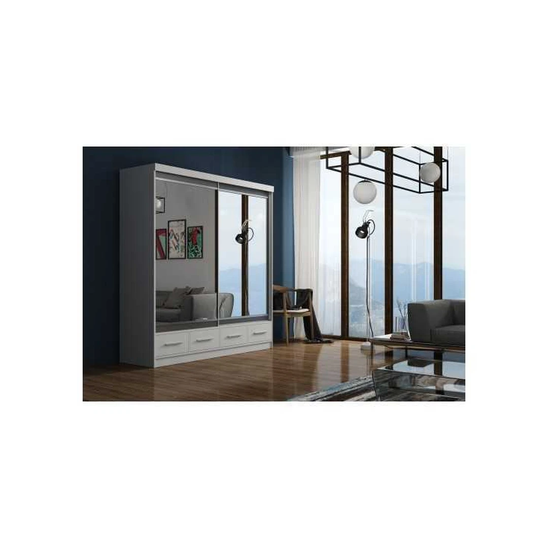 Moderni spinta AS 011-200 su stumdomomis veidrodinėmis durimis