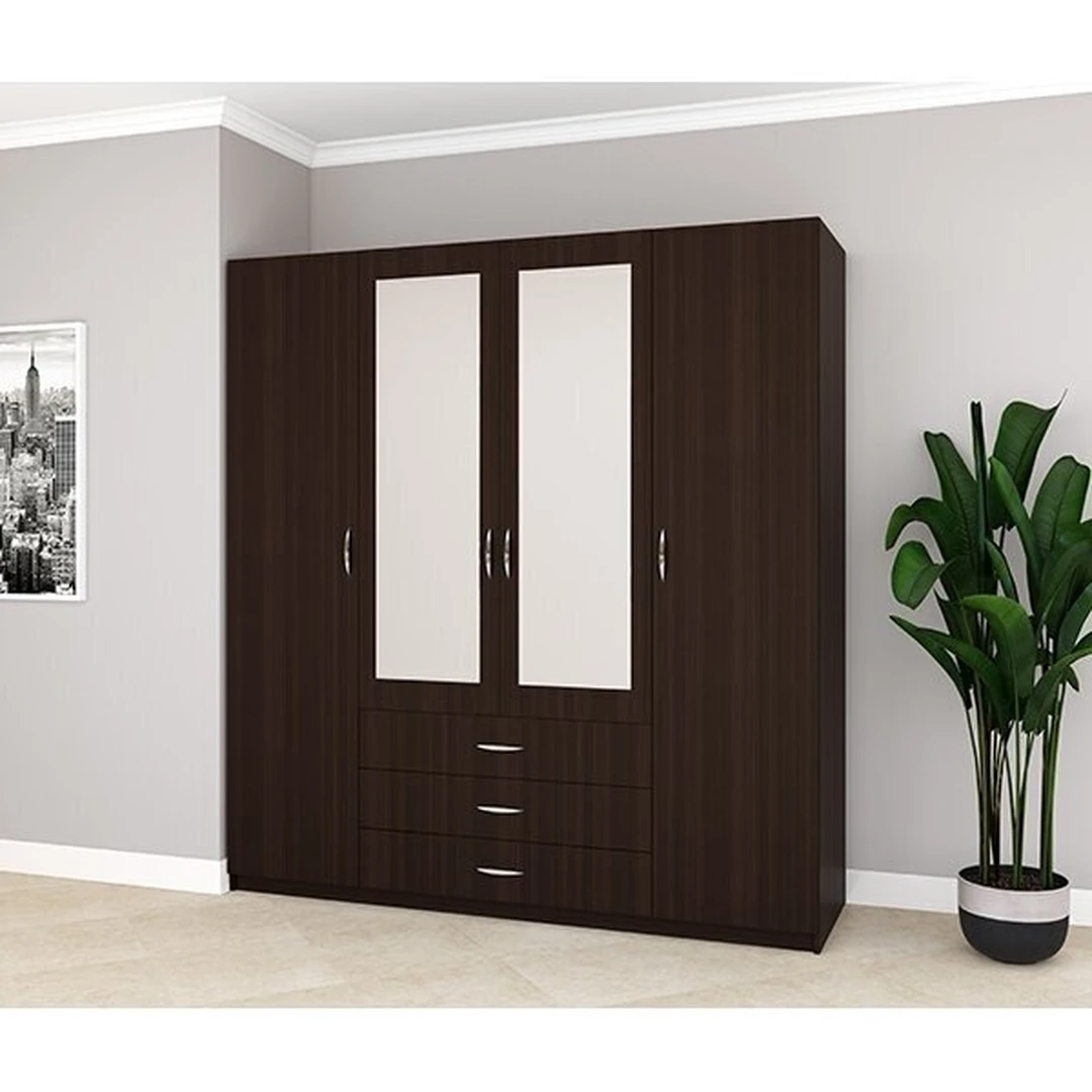 Talpi keturių durų spinta su veidrodžiais