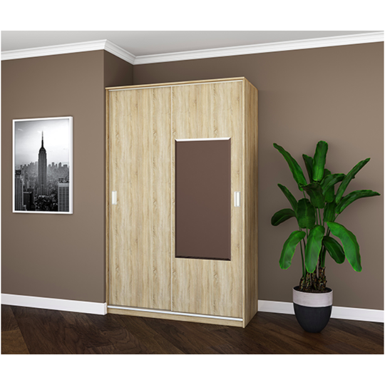 Erdvi dviejų durų spinta KOMFORT su slankiojančiu mechanizmu