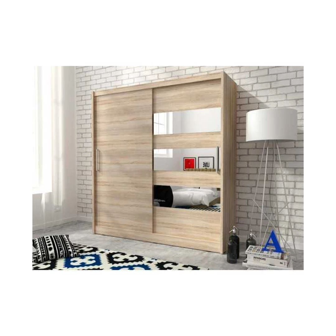 Įspūdinga spinta MAJA III 200 SONOMA PI su stumdomomis durimis