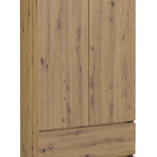 Elegantiška dviejų durų ir stalčių spinta Sonoma ąžuolo spalva