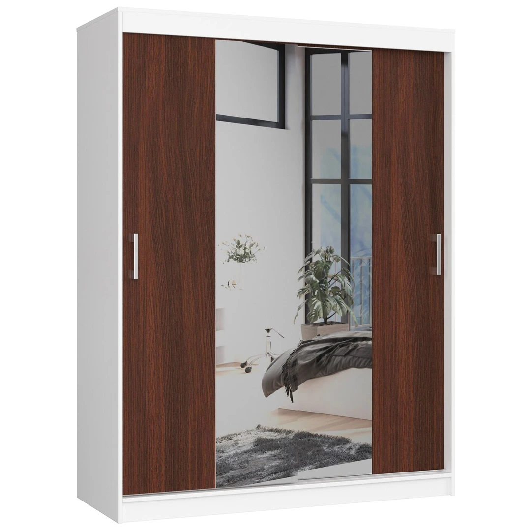 Didelė CLP MONO spinta su veidrodžiu ir dviejų spalvų dizainu