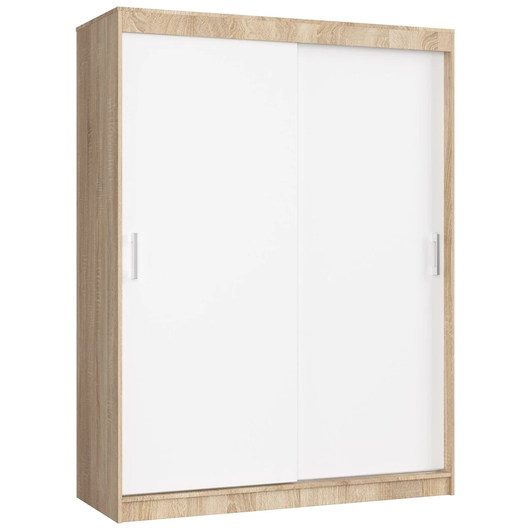 Baltos stumdomos drabužių spinta Mono Sonoma – erdvė ir stilius