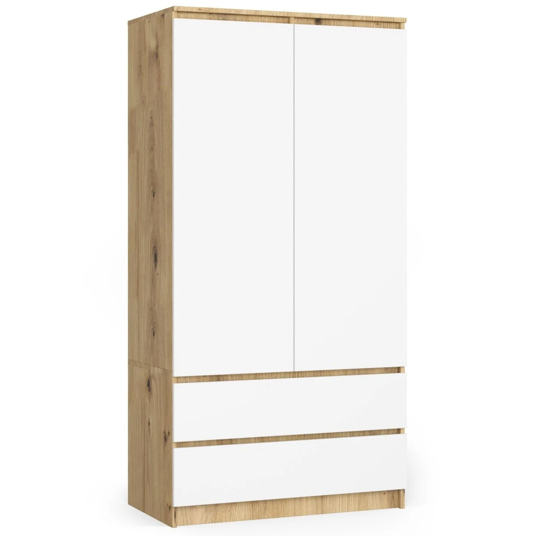 Spinta S90, 2 durys, 2 stalčiai, įvairių spalvų, 90 × 180 × 51 cm - Spintos, spintelės
