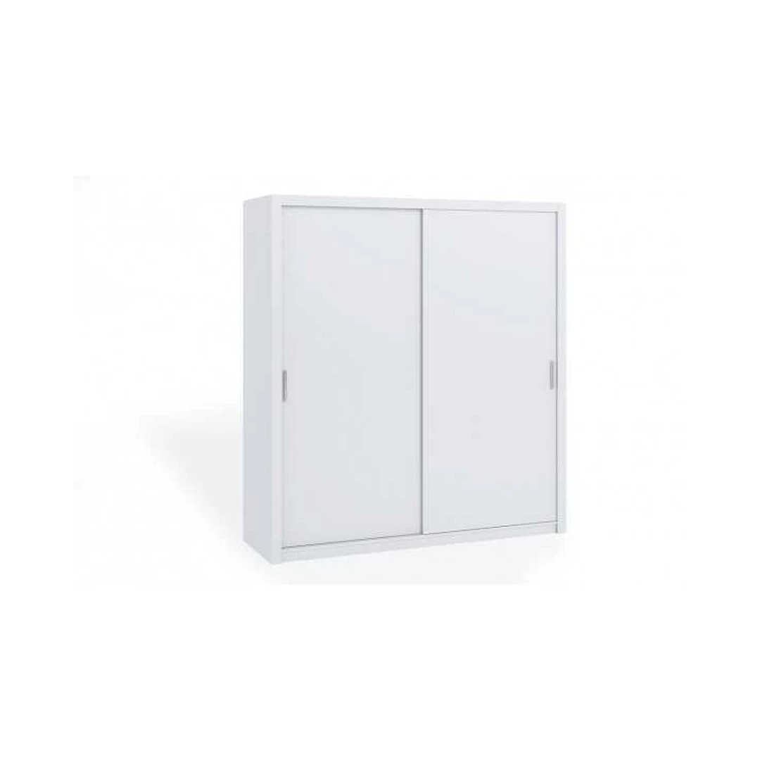 Ergonomiški balti spintos su stumdomomis durimis, 200x215 cm