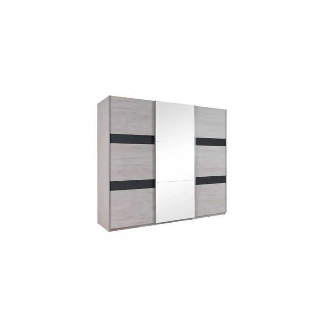 Didelė spinta su veidrodžiu ir LED apšvietimu