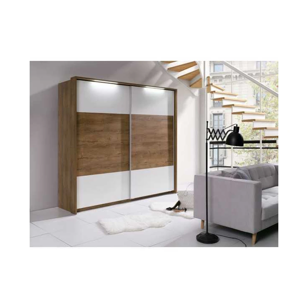 Erdvi burgundiška spinta su LED apšvietimu