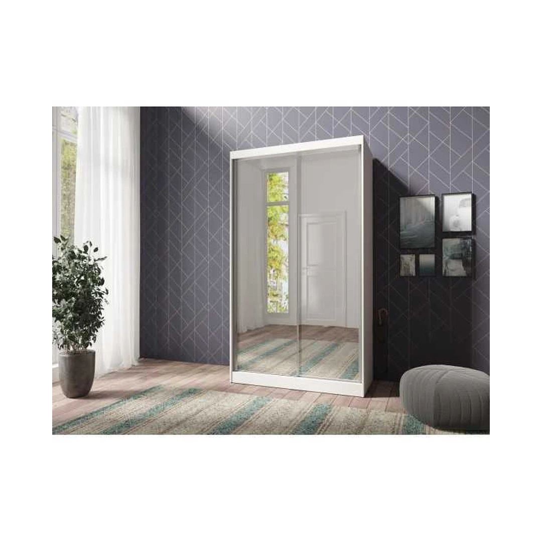 Šiuolaikiška balta spinta su LED apšvietimu