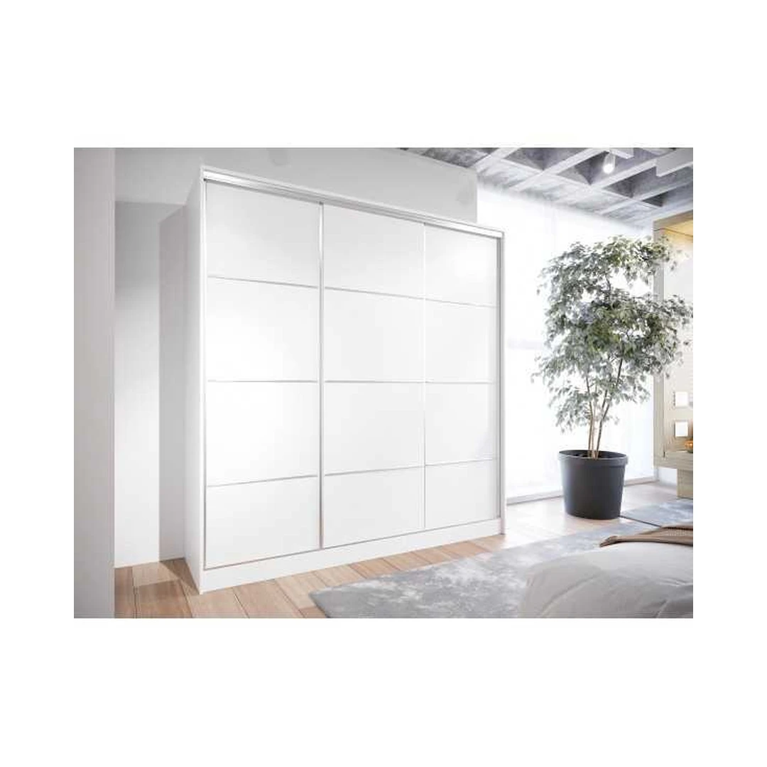 Baldų spinta balta, 200x205x60 cm, laminuota plokštė