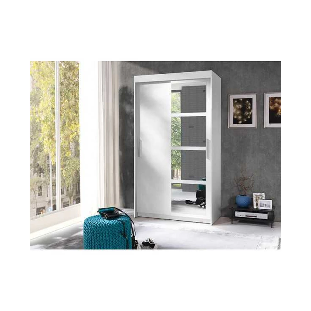 Erdvus baltas spintas su LED apšvietimu