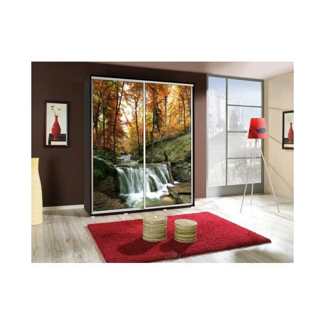 155x215x66 cm platus spinta su didelėmis lentynomis