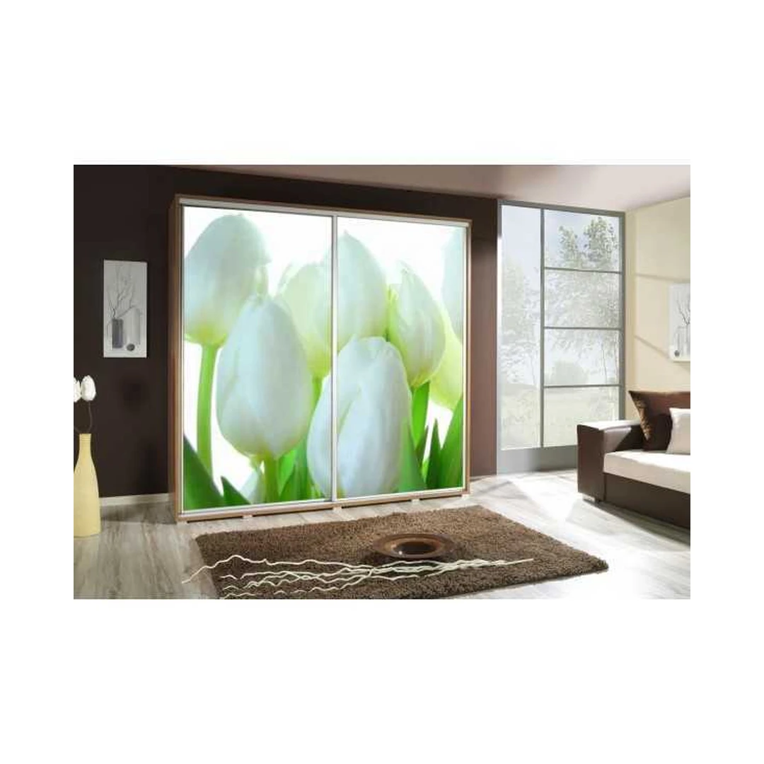 Erdvus spintos modelis 205x215 cm su giliomis lentynomis