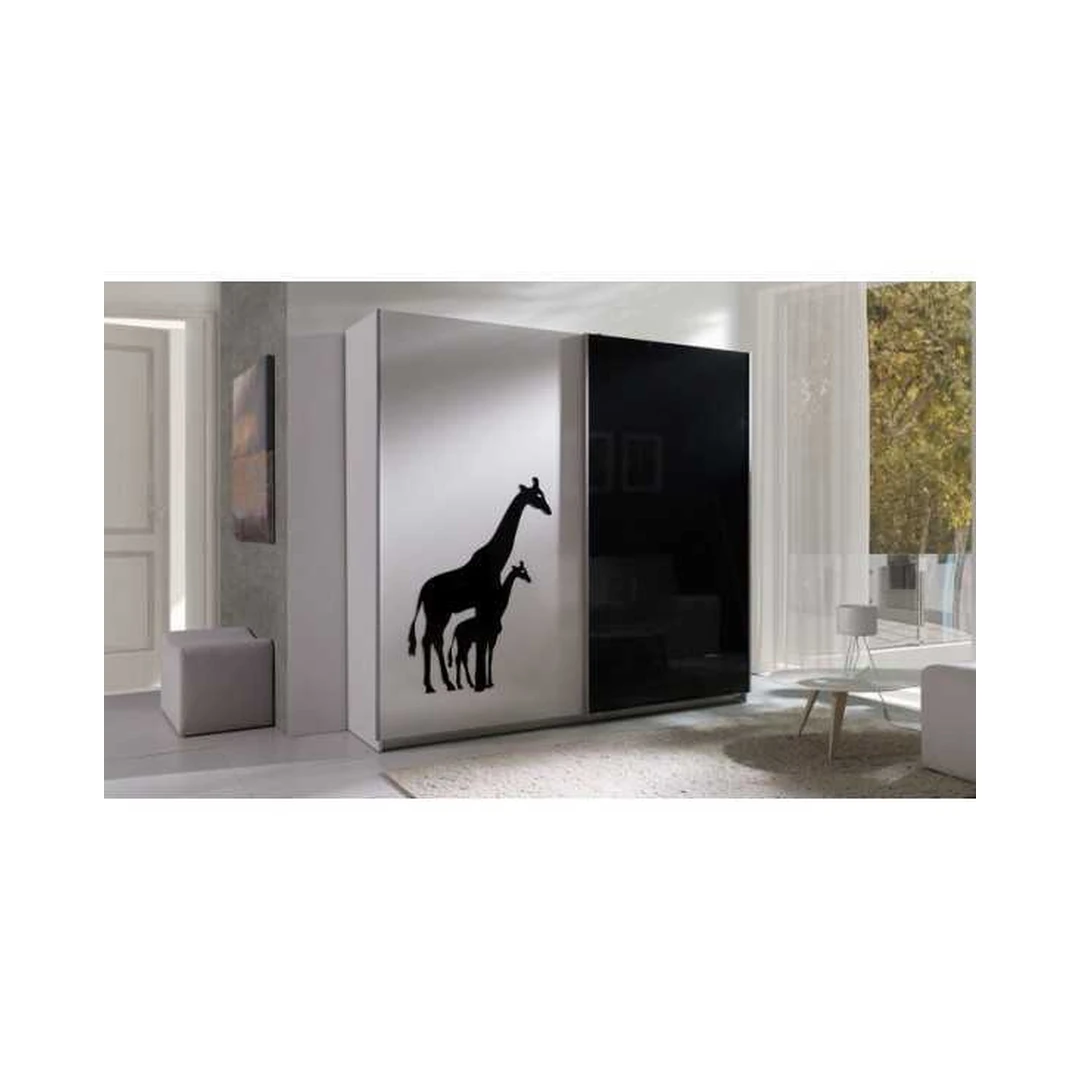 Ergonominė spintelė su stumdomomis durimis ir LED apšvietimu