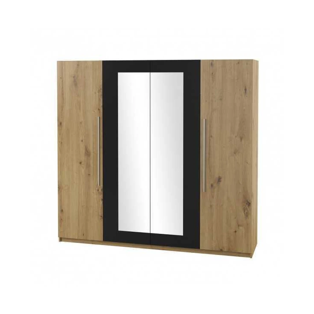 Ergonomiškas 225 cm pločio spintos komplektas su LED apšvietimu