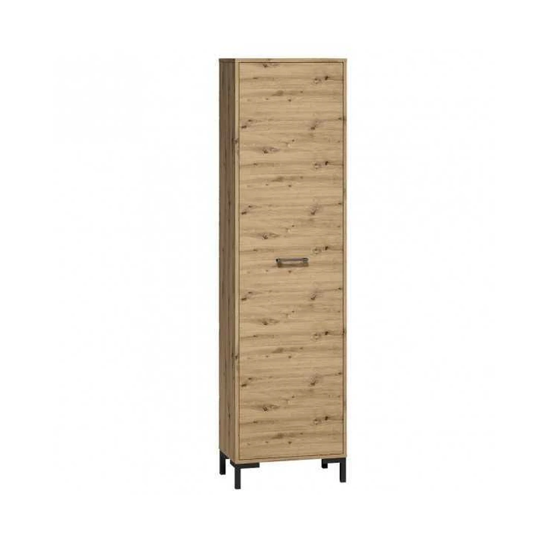 Elegantiškos ąžuolo spalvos spintos su atidaromomis durimis