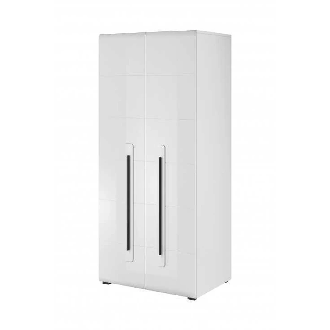 Moderni spintelė su 2 durimis, baltas laminatas