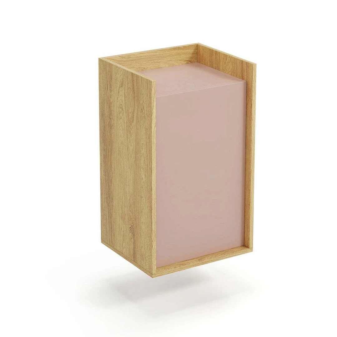 Moderni spinta su „push-click“ mechanizmu – hikora ąžuolo ir rožinės spalvos