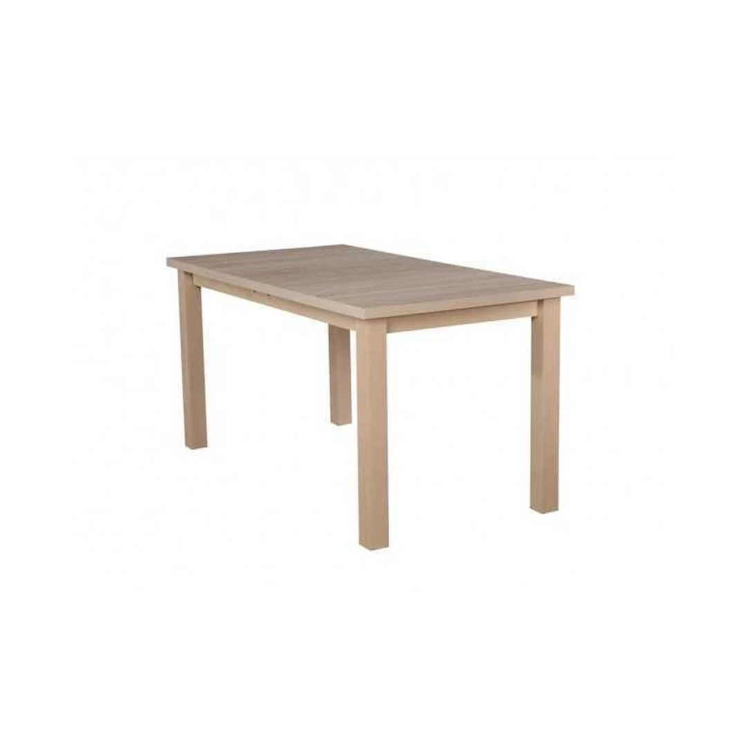 Prašmatnus prailginamas stalas su medinėmis kojomis