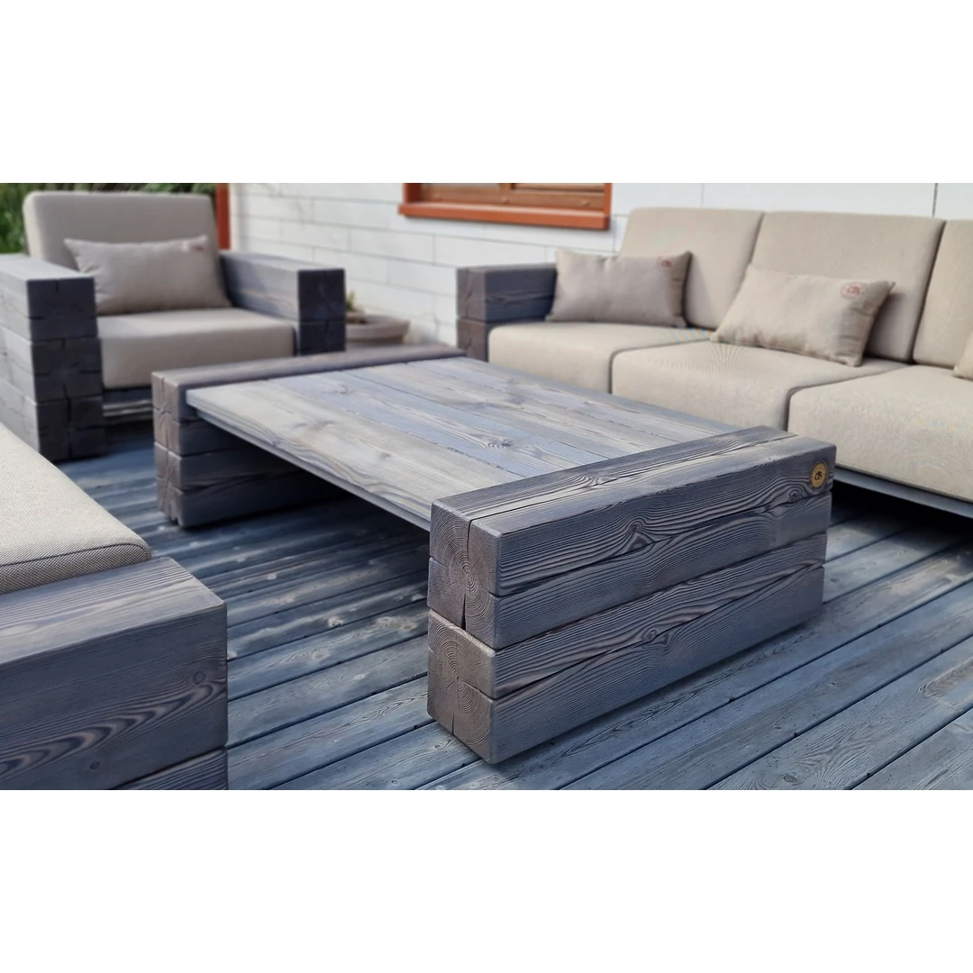 Standartinis staliukas prie sofos – pušis, alyvuota mediena