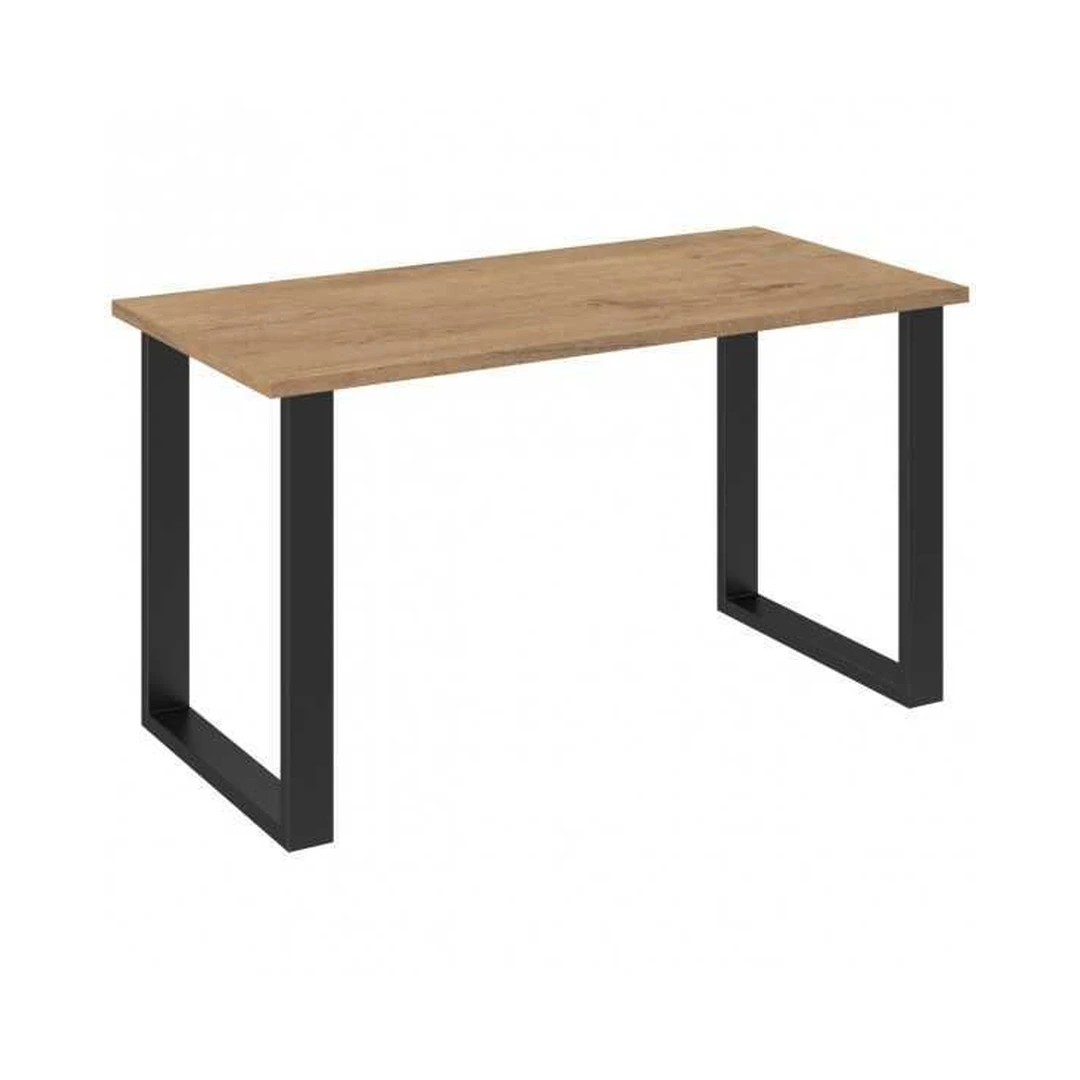 Elegantiškas Lanceloto ąžuolo stalas su juodomis kojomis